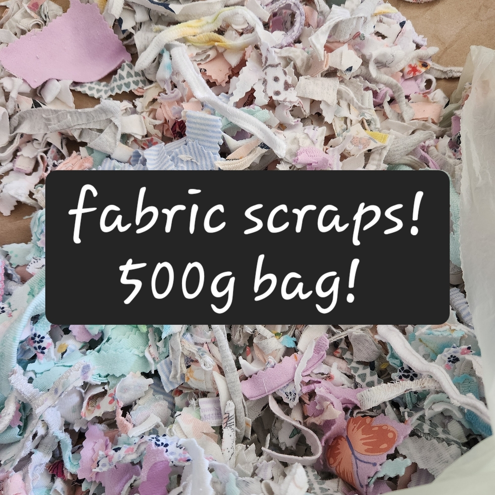 Colorful Cotton Fabric Scraps Bag 500g Crumb Quilting Craft Stuffing DIY